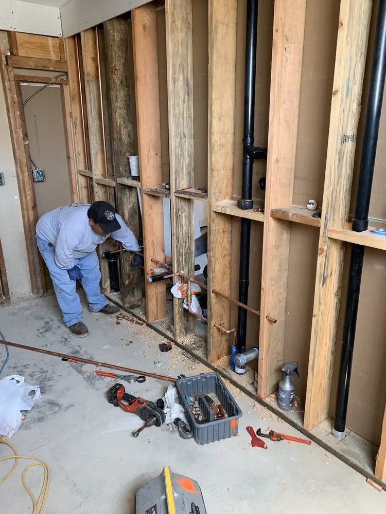 Commercial rough-in plumbing for Gas Line Repair in Central Business District